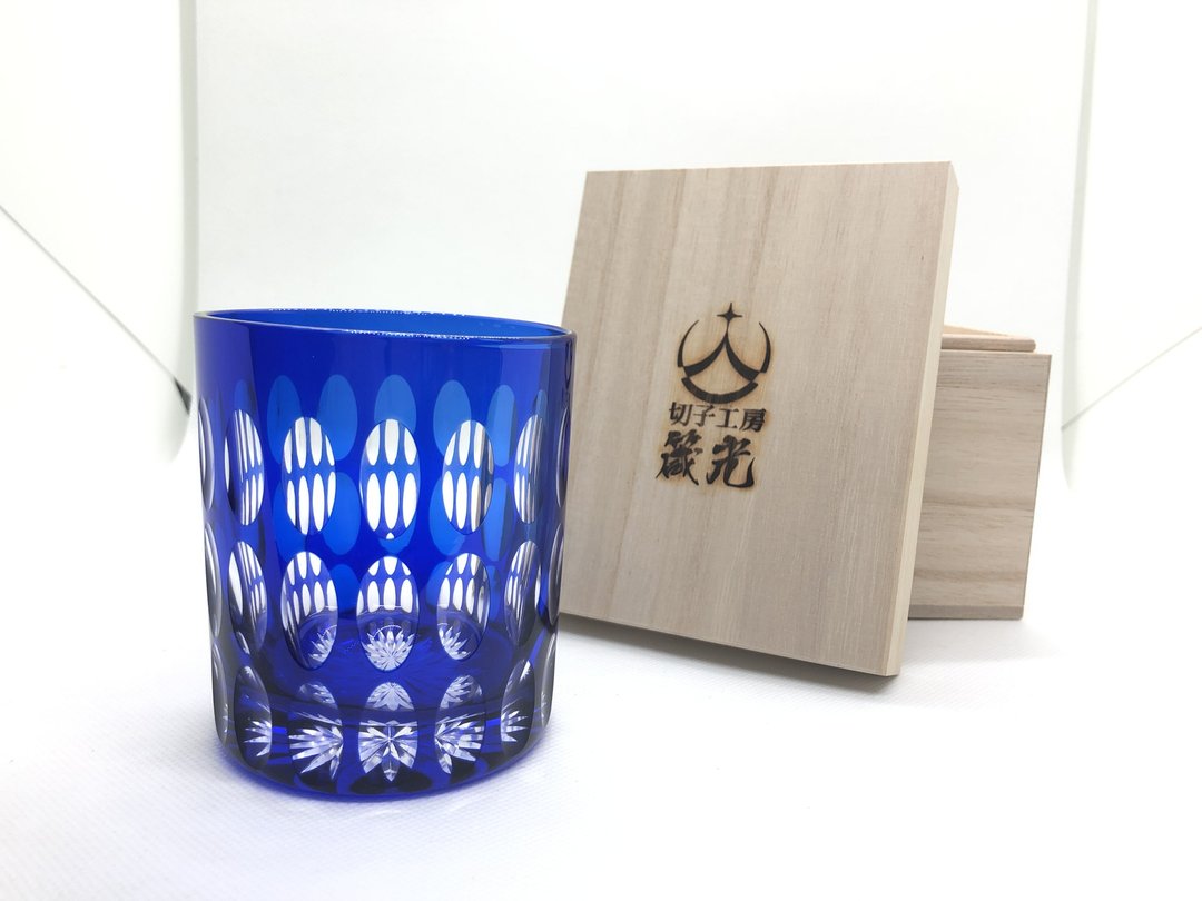 Oval rock glass - 玻璃杯 - 玻璃 蓝色
