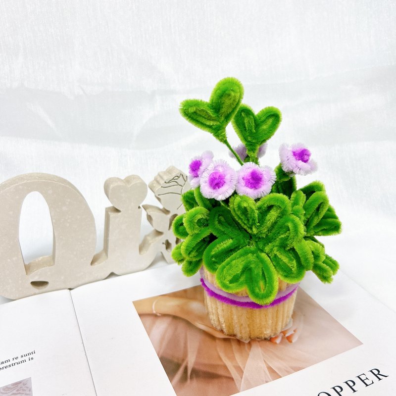 【手工订制】幸运草毛根盆栽【幸福满满】 - 摆饰 - 其他材质 