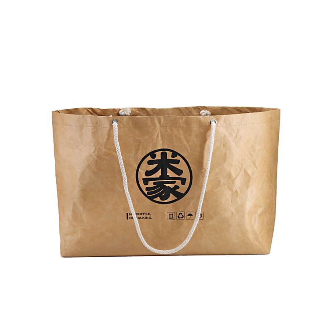 杜邦环保购物袋 超大容量 轻巧 防水 耐用 - 其他 - 环保材料 卡其色