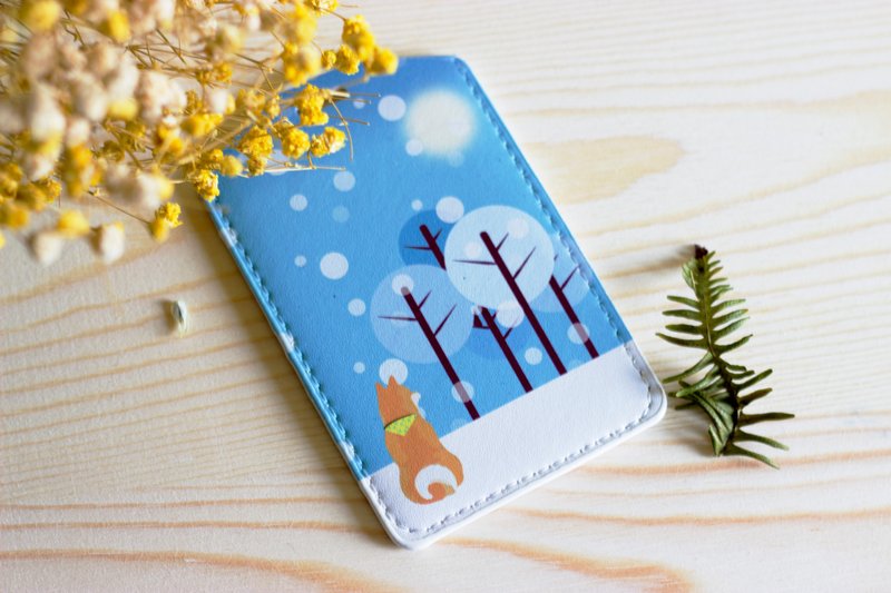 柴将行李吊牌证件两用卡套 -冬季篇 - 行李吊牌 - 人造皮革 白色