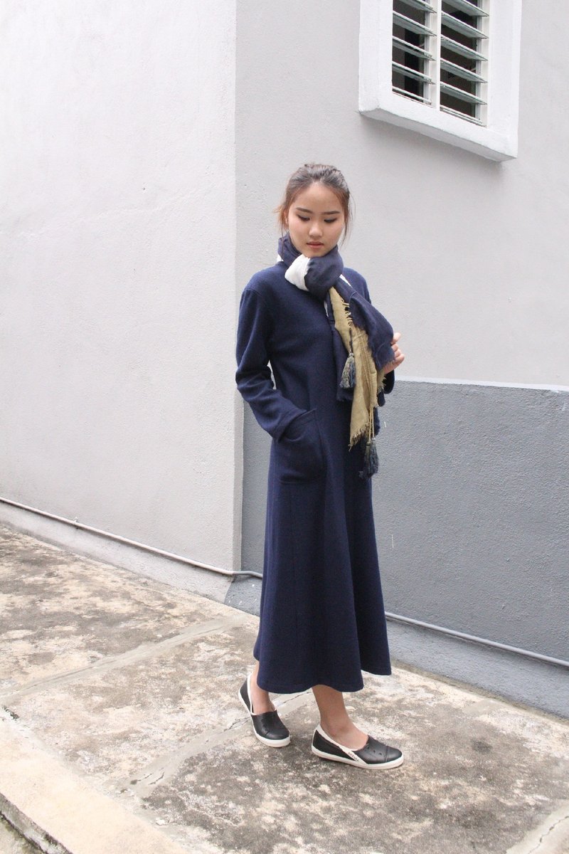 Autumn and winter wool dress / winter dress / wool dress / woman dress E 56D - 洋装/连衣裙 - 羊毛 