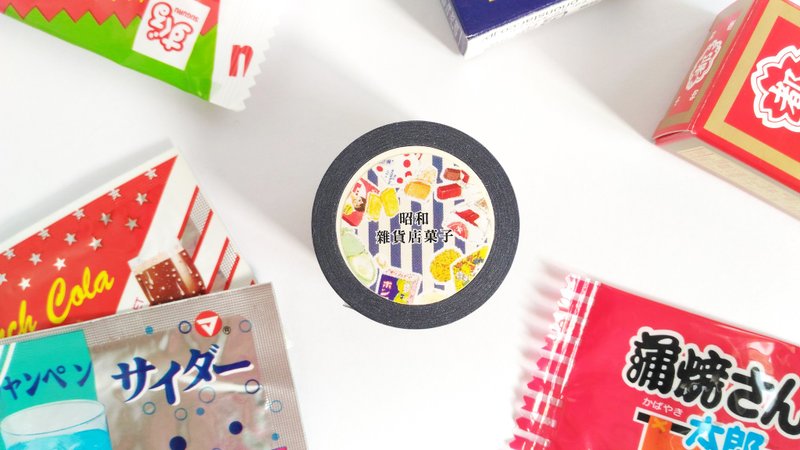 昭和杂货店菓子 纸胶带-蓝 - 纸胶带 - 纸 蓝色