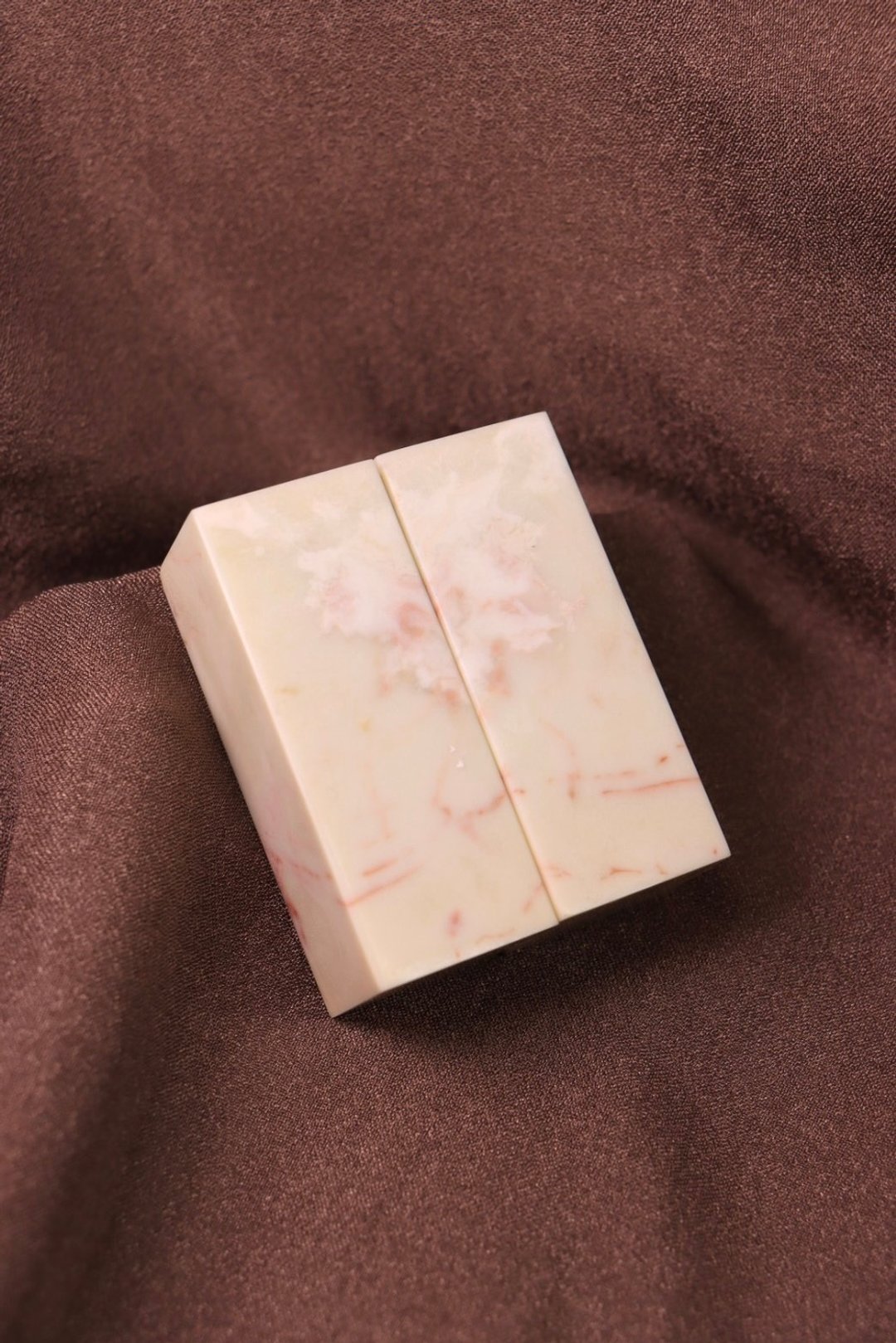 【日好手工刻印・情人结婚对章】巴林石 A250608 - 印章/印台 - 石头 粉红色