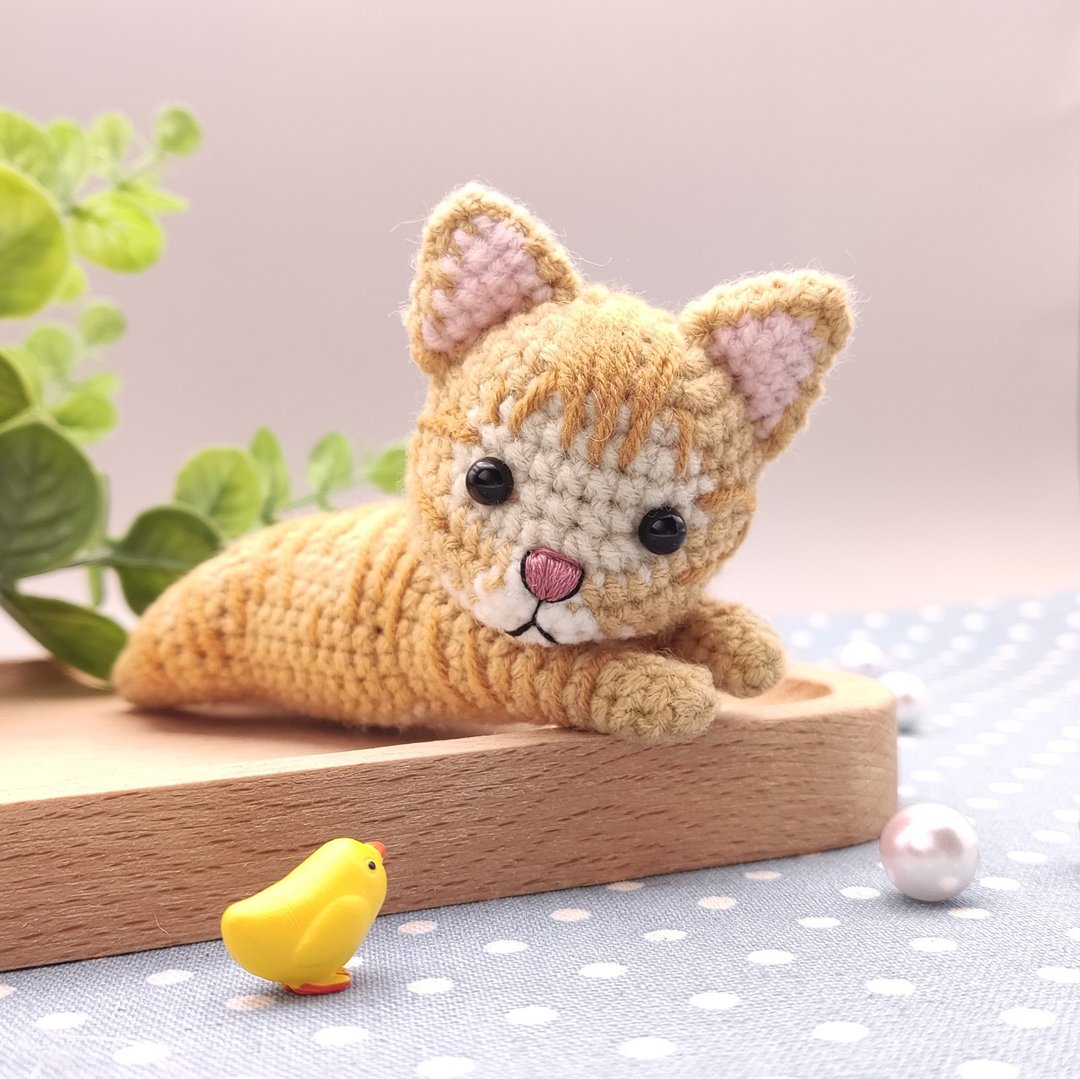 【现货】 橘猫 纯手工 钩针编织娃娃 - 玩偶/公仔 - 其他人造纤维 橘色