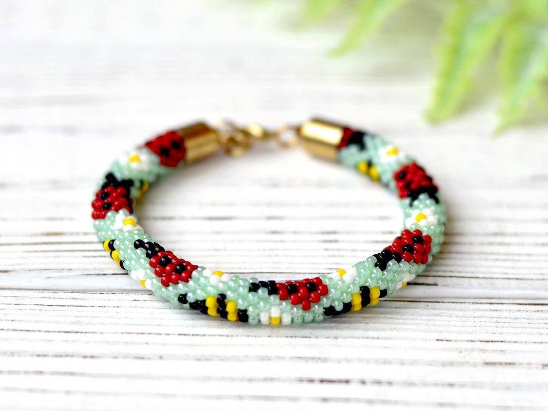 Bead crochet kit, Jewelry making kit, diy beaded bracelet, make your own - 金工/饰品 - 玻璃 多色