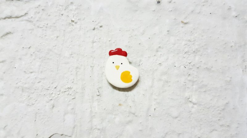 小鸡  陶瓷别针 - 胸针 - 陶 多色