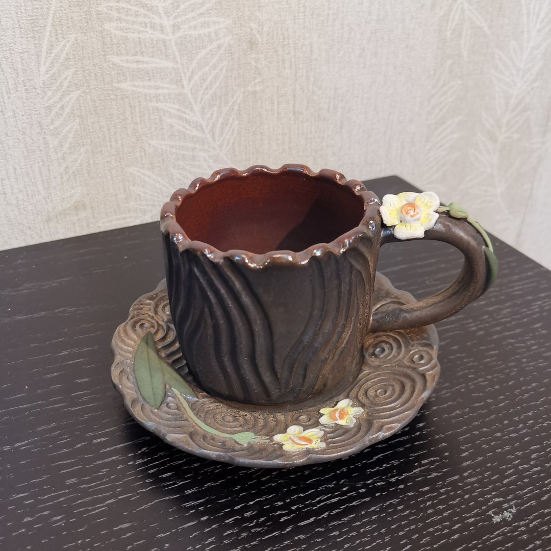 手工制作-花杯系列-水仙 - 咖啡杯/马克杯 - 陶 