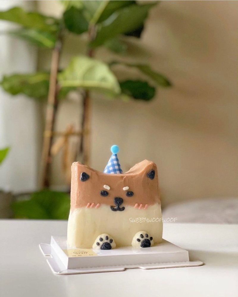 【甜你一口】宠物鲜食蛋糕-立体柴犬造型 - 零食/点心 - 新鲜食材 咖啡色
