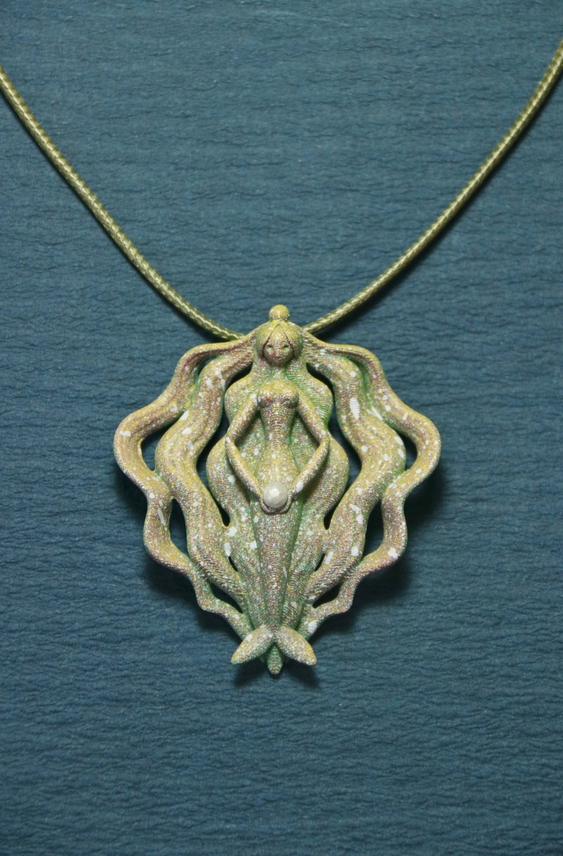 生长之珍珠一 艺术衍生项链吊坠 - 项链 - 树脂 