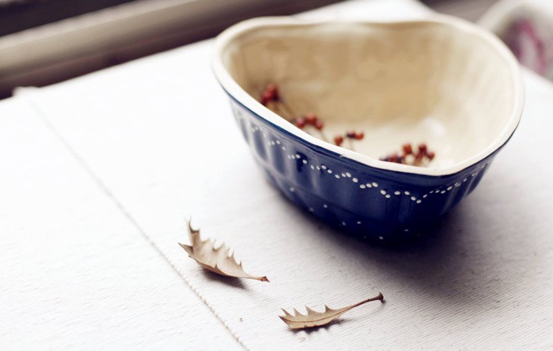 【好日恋物】德国VINTAGE手作陶瓷蛋糕模/ 果冻模 - 其他 - 其他材质 蓝色