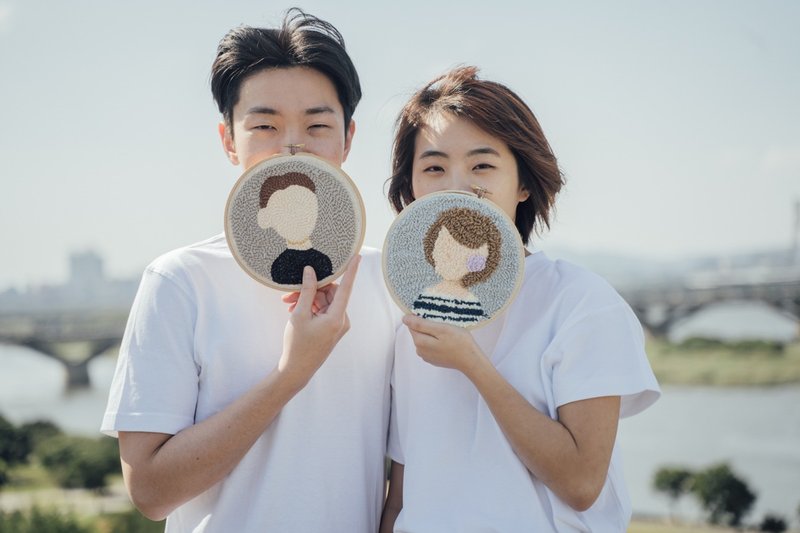 俄罗斯刺绣自画像 - 编织/羊毛毡/布艺 - 羊毛 