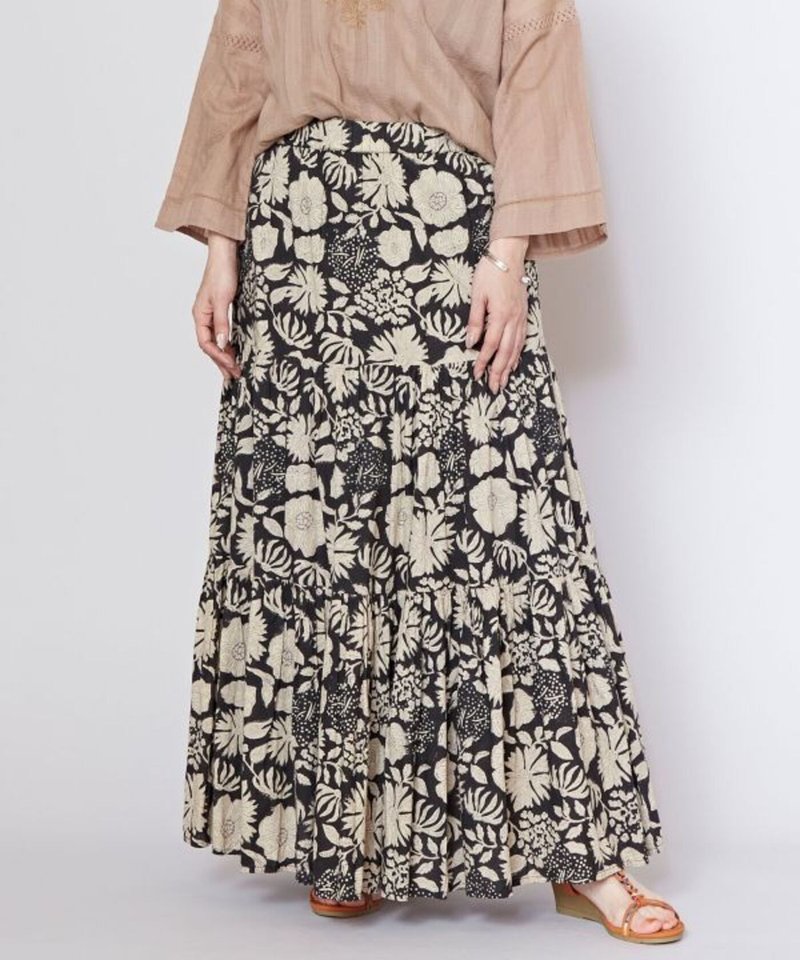 【热门预购】 印度手工印花层次长裙 (4色) ISA-5204 - 裙子 - 棉．麻 