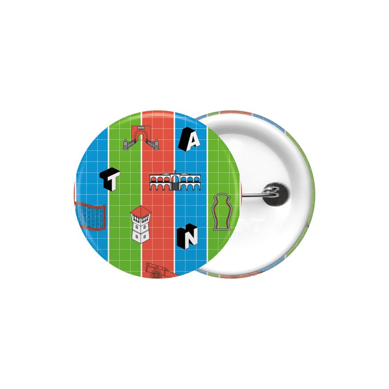 茄芷袋印花徽章 - 徽章/别针 - 其他材质 多色