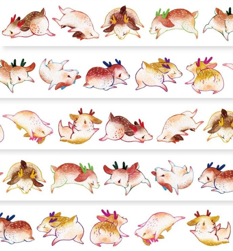 Staking Deer / 叠叠鹿 纸胶带 - 纸胶带 - 纸 多色