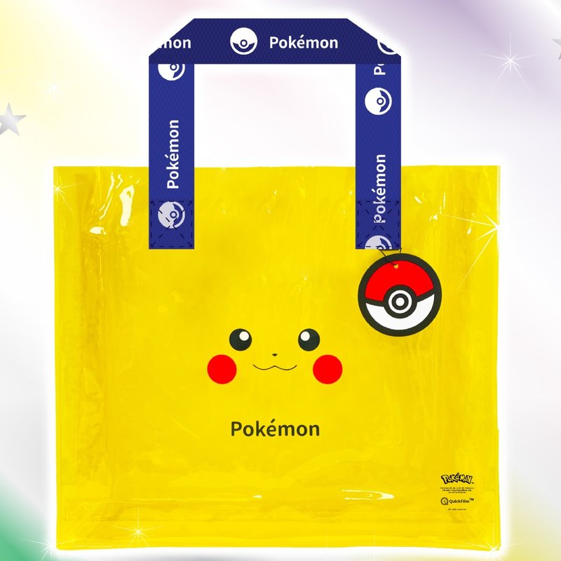 QuickFilm Pokémon 透明PVC沙滩袋 (皮卡丘) - 手提包/手提袋 - 塑料 黄色