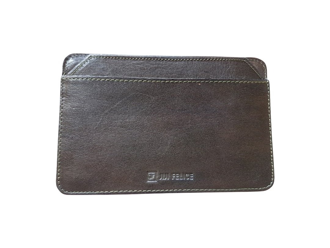 Memo holder olive - 名片夹/名片盒 - 真皮 卡其色