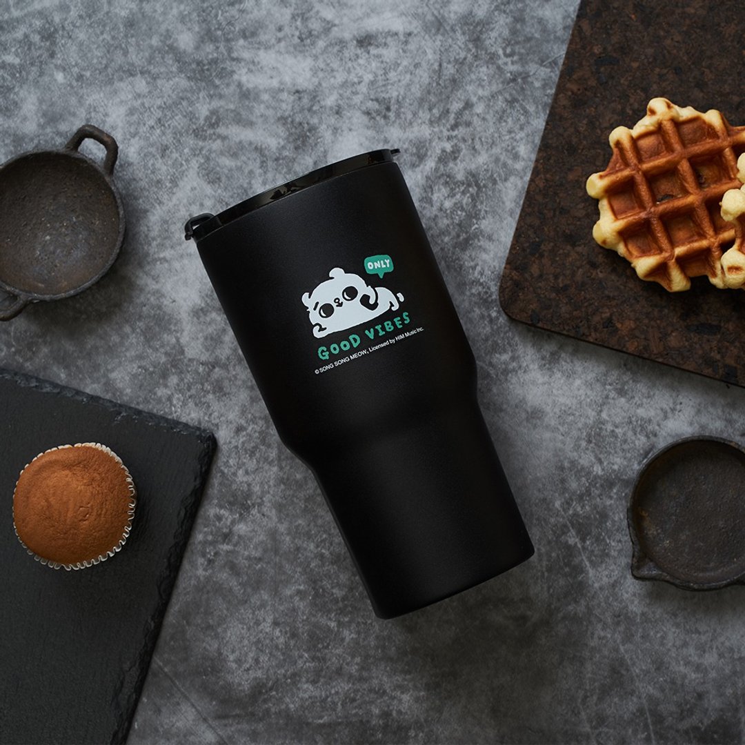 WOKY X爽爽猫联名款畅饮随行激冻杯900ML - 保温瓶/保温杯 - 不锈钢 黑色