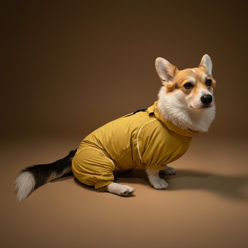 PETT2GO 柯基专属透气机能雨衣 - 衣/帽 - 聚酯纤维 黄色