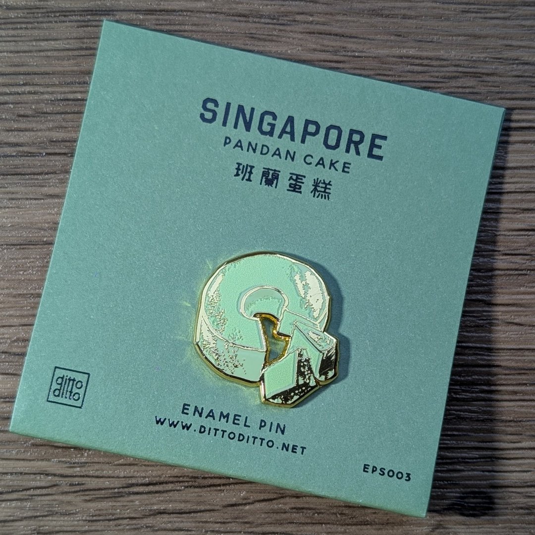 新加坡珐琅别针 - 香兰蛋糕 - 徽章/别针 - 其他材质 绿色