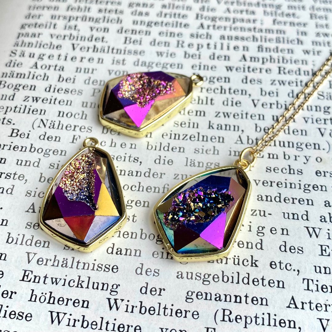Night sky fragment necklace - 项链 - 水晶 多色