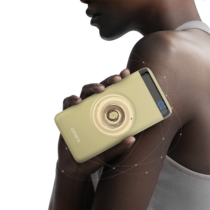 omars磁吸式无线行动电源 有标示Wh PD20W+QC3.0快充-(土星黄) - 充电宝/传输线 - 其他材质 卡其色