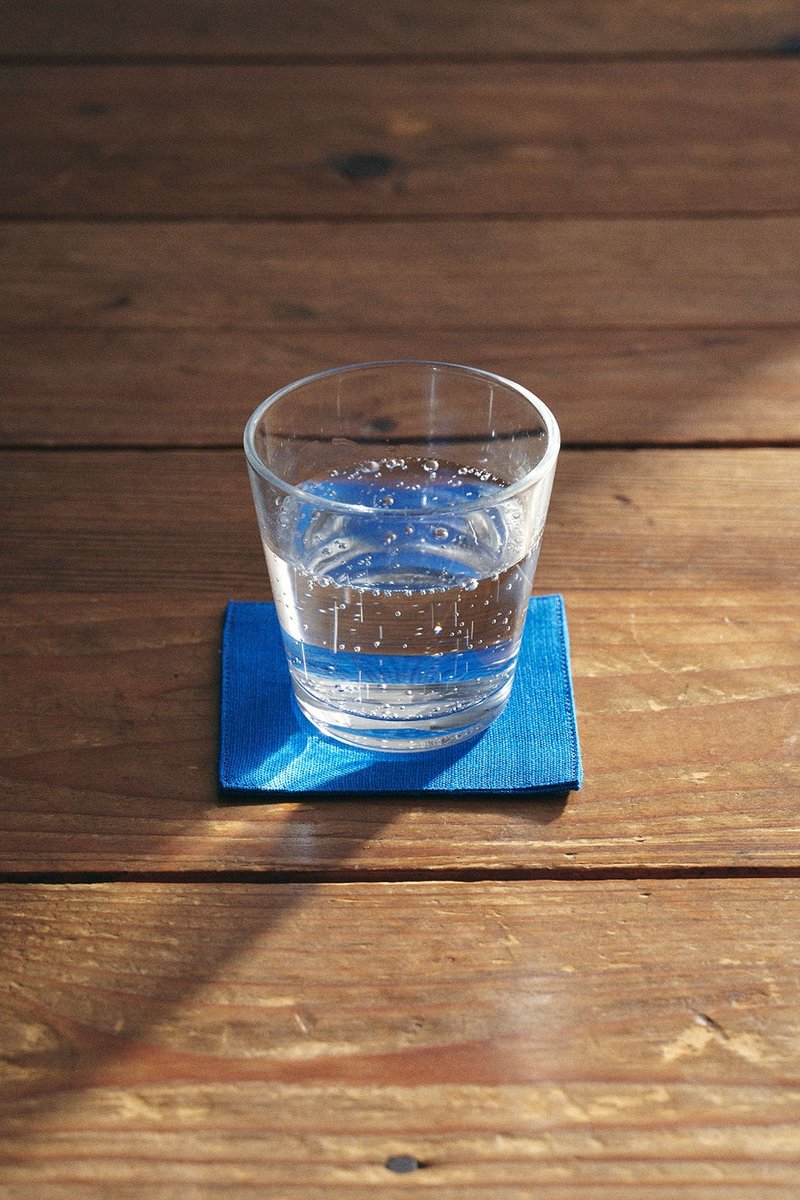 日本 Fog Linen Work - 100% 亚麻杯垫 - 皇家蓝 - 杯垫 - 亚麻 蓝色