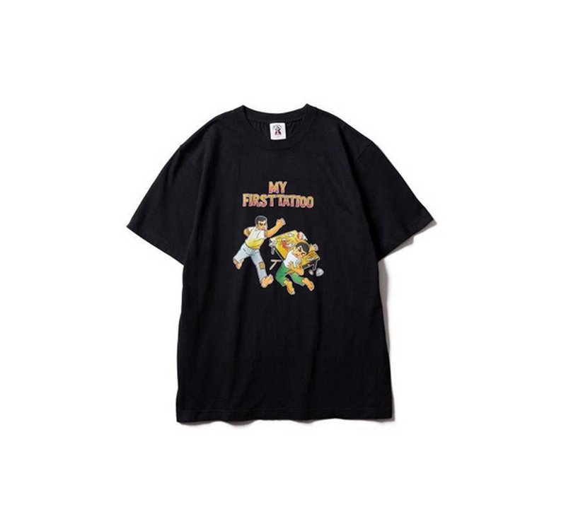 Softmachine Father T-Shirt昭和刺青父子短袖上衣 - 男装上衣/T 恤 - 棉．麻 黑色