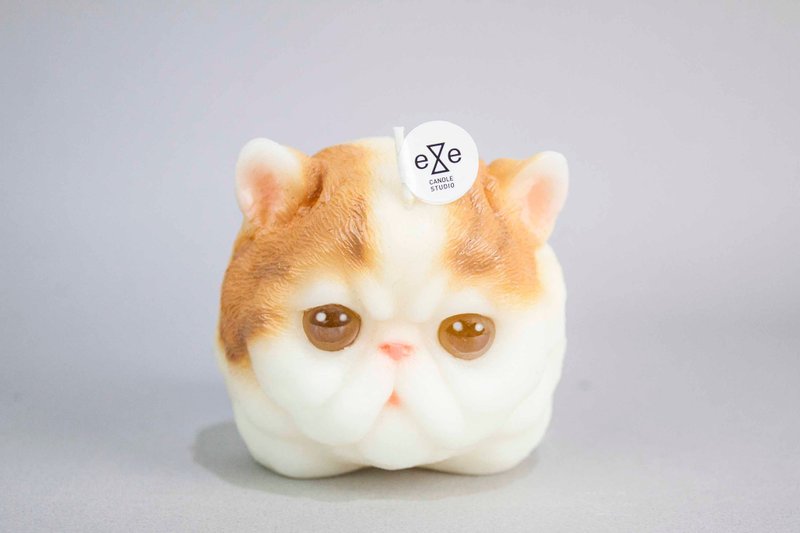 波斯猫造型蜡烛 - 黄白配色 - 蜡烛/烛台 - 蜡 