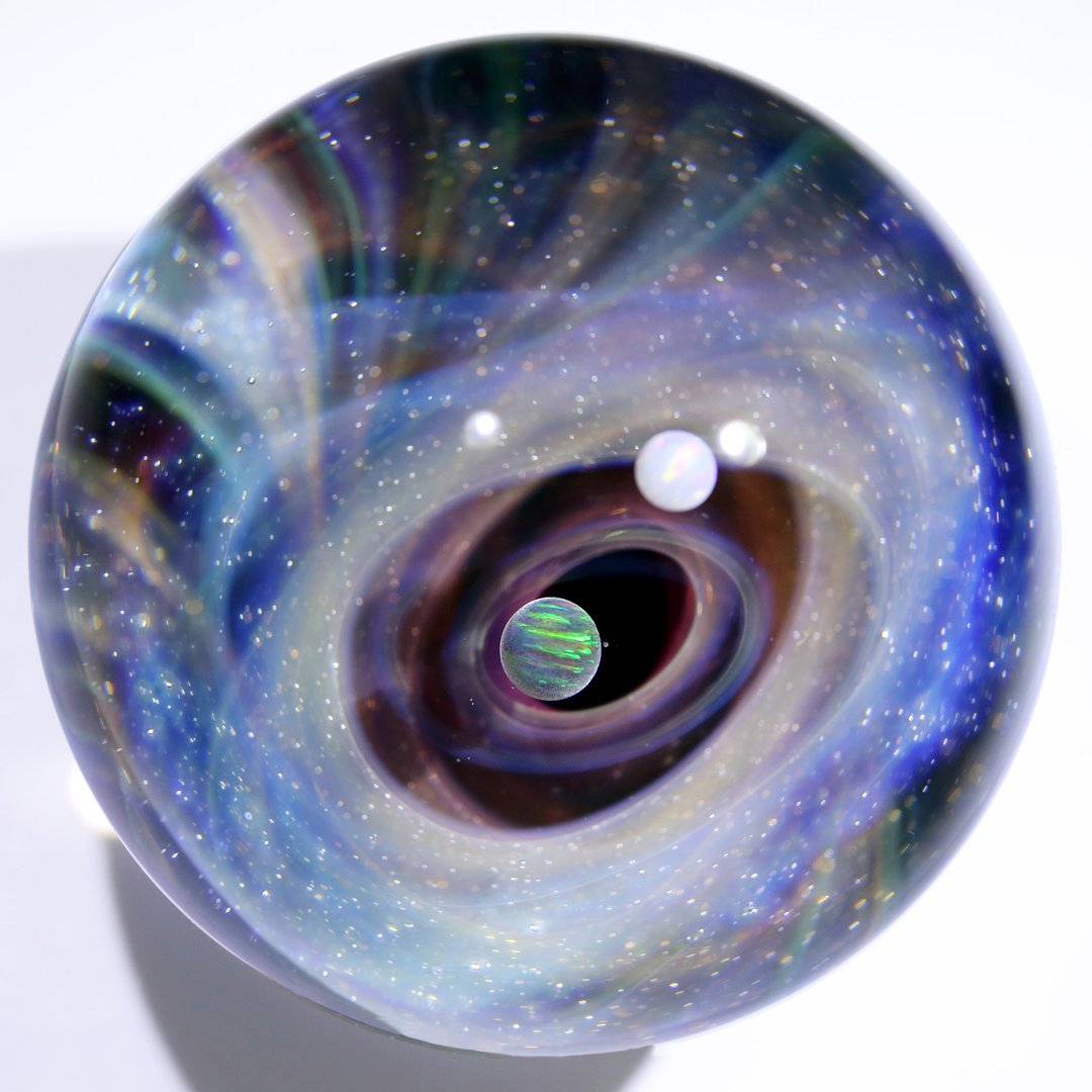 52mm 宇宙玻璃球摆设 no.M147 - 摆饰 - 玻璃 紫色
