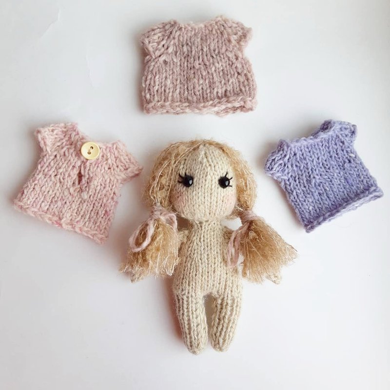 Doll in dress pattern toy. PDF. Amigurumi tutorial. - 手工艺教程/工具书 - 其他材质 