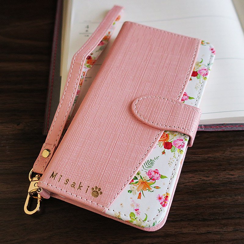 Botanical Pattern Meatball After iPhone8 / 7 / 6s / 6 Case (pink) - 手机壳/手机套 - 人造皮革 粉红色