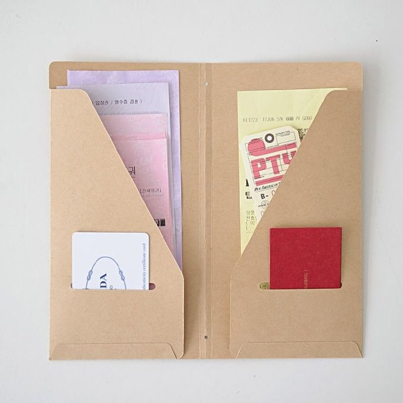 Funnymade-扩充皮革书套S专用-牛皮纸文件袋S,FNM33099 - 书衣/书套 - 纸 卡其色