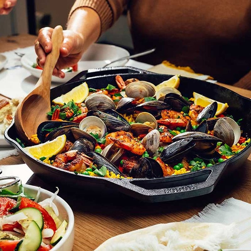 美国LODGE 主厨系列 美国制双耳圆形铸铁平底煎烤锅-38cm LC14SK - 厨房用具 - 其他金属 黑色