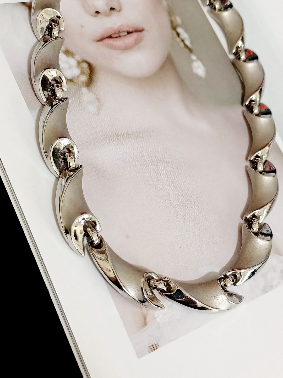 保留件vintage jewelry  TRIFARI   银色现代主义风格 颈链 项链 - 项链 - 其他金属 
