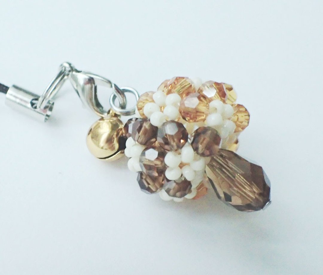 蘑菇, 香菇, 吊饰, SWAROVSKI ELEMENTS - 吊饰 - 玻璃 咖啡色