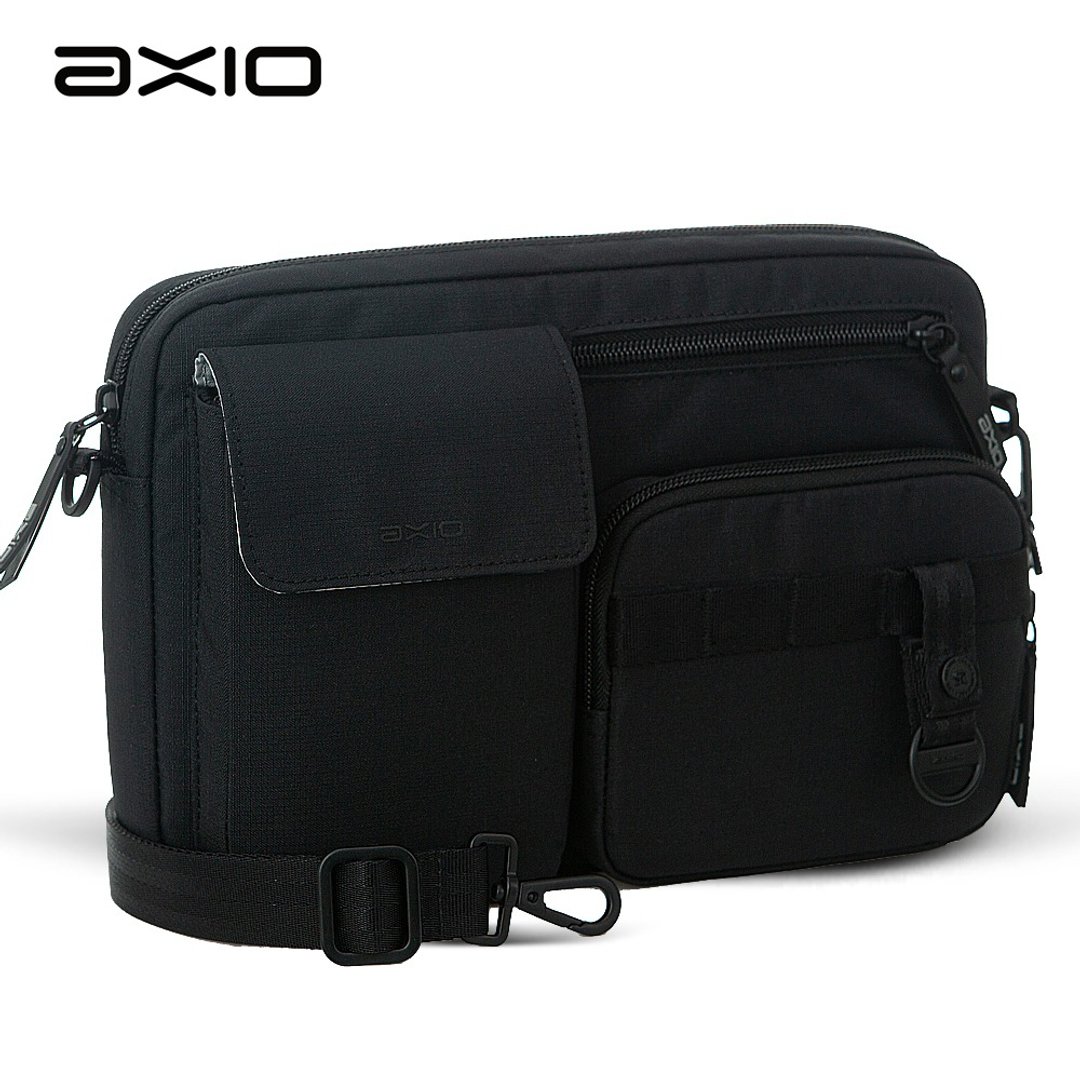 AXIO Outdoor Shoulder bag 休闲健行侧肩包 (AOS-5) 太空黑 - 后背包/双肩包 - 其他人造纤维 