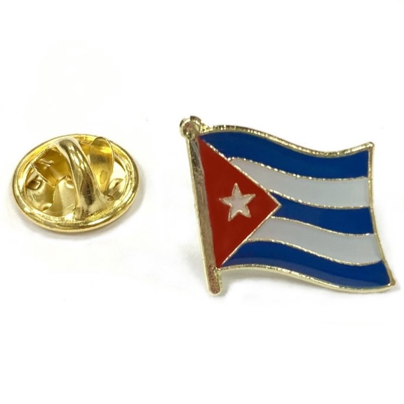 Cuba古巴国旗配饰 国徽徽章 金属饰品 出国 游学 金属别针 爱国 - 胸针 - 其他材质 多色