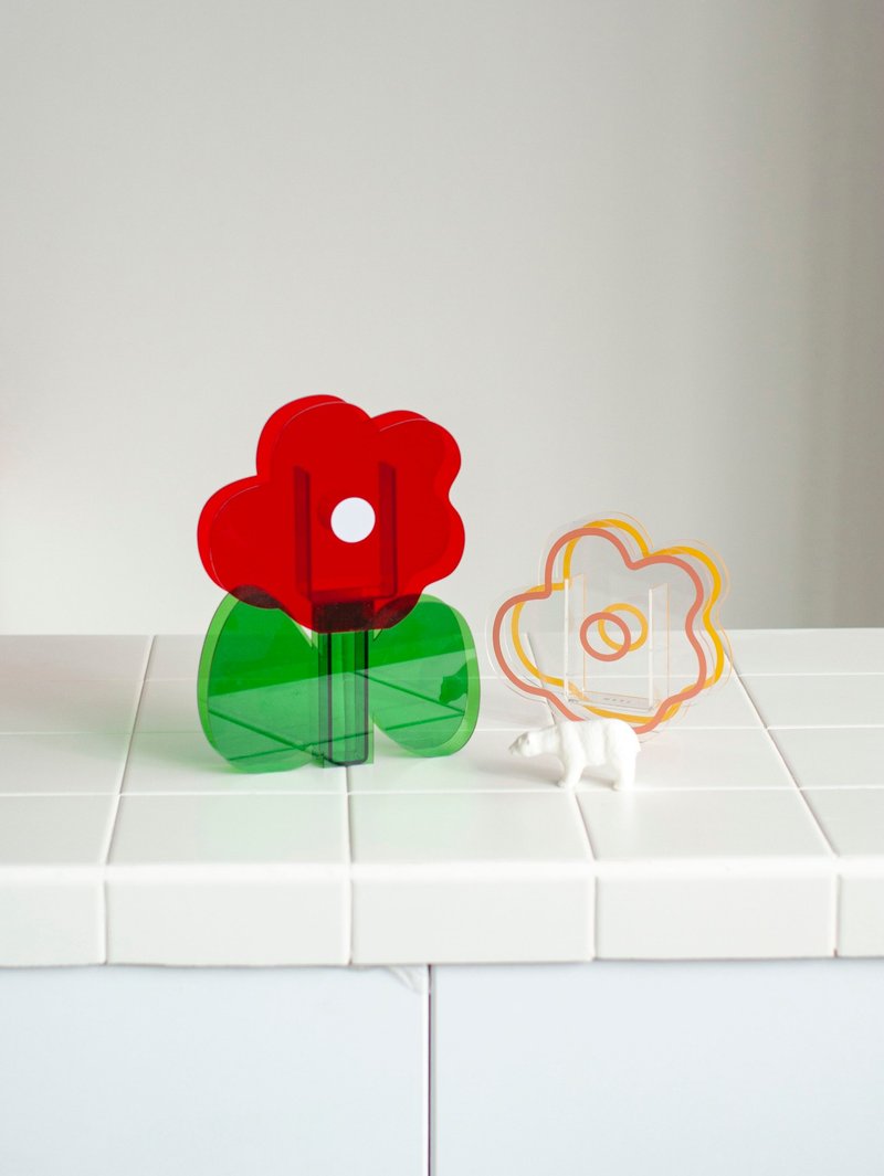 透明亚克力花花系列花瓶 七夕情人节礼物 - 摆饰 - 其他材质 多色