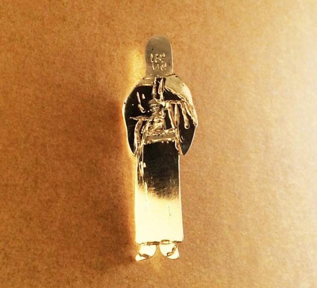 Komuso ◇ Brass pin badge - 胸针 - 其他金属 金色