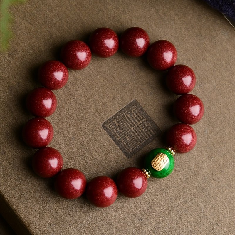 新款原创手串   15mm花蕊合香珠搭配二代角配珠 - 手链/手环 - 半宝石 