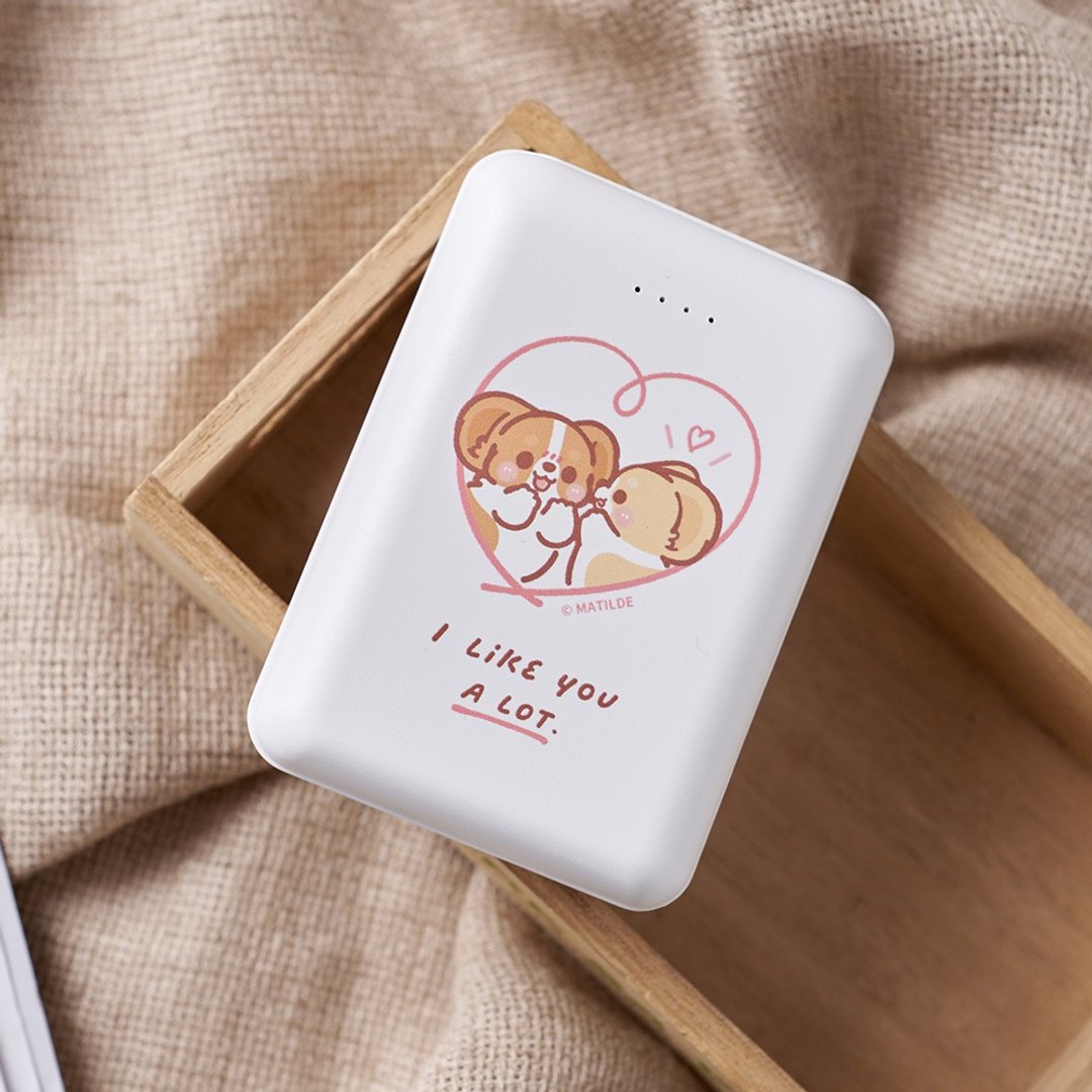 柯基犬卡卡like you 10000mAh认证行动电源 - 充电宝/传输线 - 塑料 白色