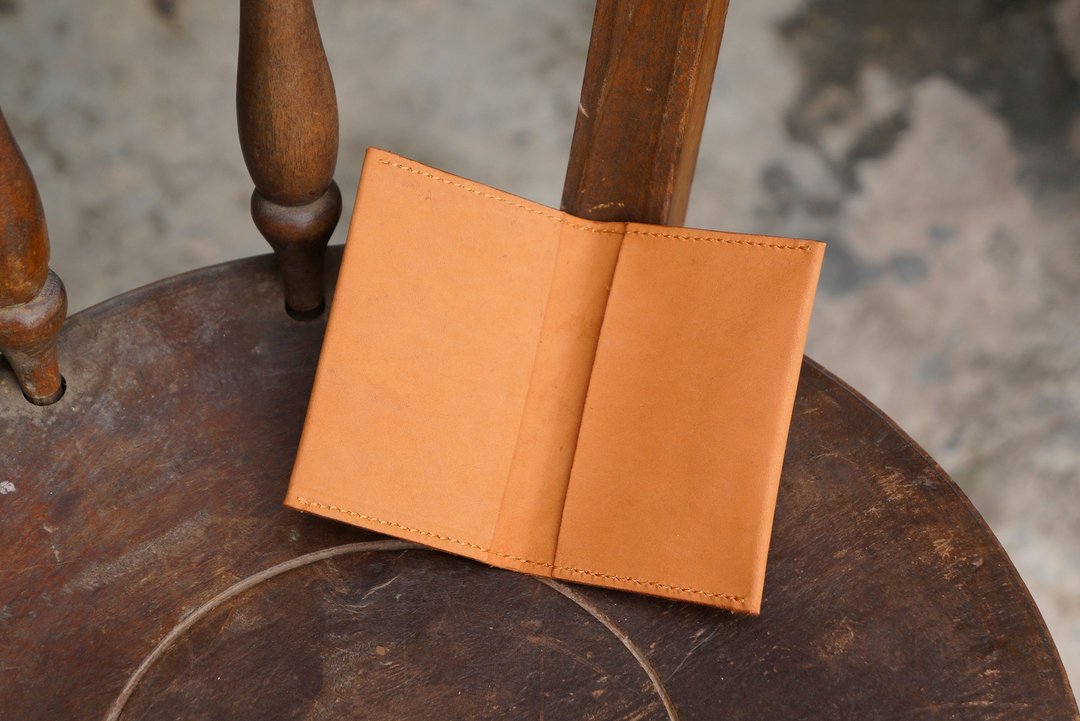 双感应卡夹mini card case 顶级牛皮 简约 可定制化刻字 精致包装 - 证件套/卡套 - 真皮 橘色