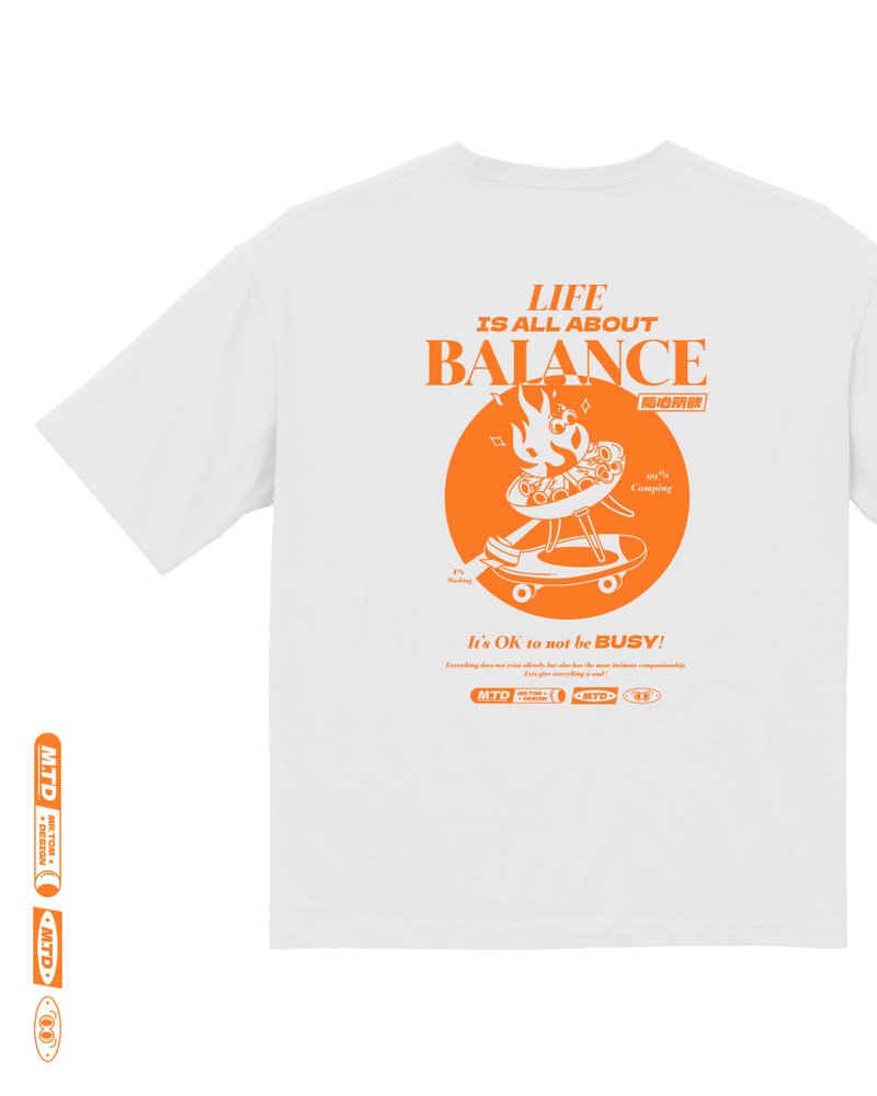 Camping Series | 定制生刷T-shirt | 随心所欲款 - 女装 T 恤 - 棉．麻 