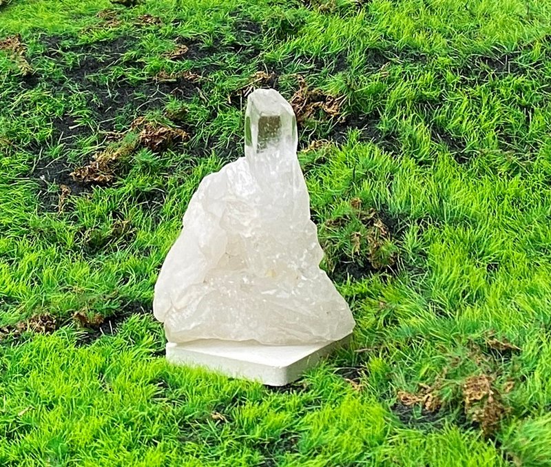 天然原矿白水晶冰山能量柱 消磁净化 疗愈 开运 净化 快速出货 - 摆饰 - 玉石 白色