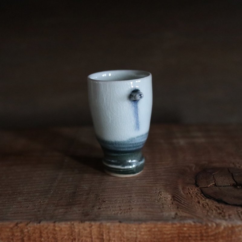 刻度・残垣 柴烧茶酒杯 36ml  #p18 - 其他杯子 - 瓷 白色