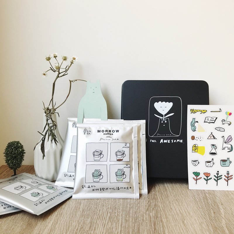 MORROW coffee X Macaron TOE 刚刚好的美好人生 联名咖啡礼物盒 - 咖啡 - 其他材质 黑色