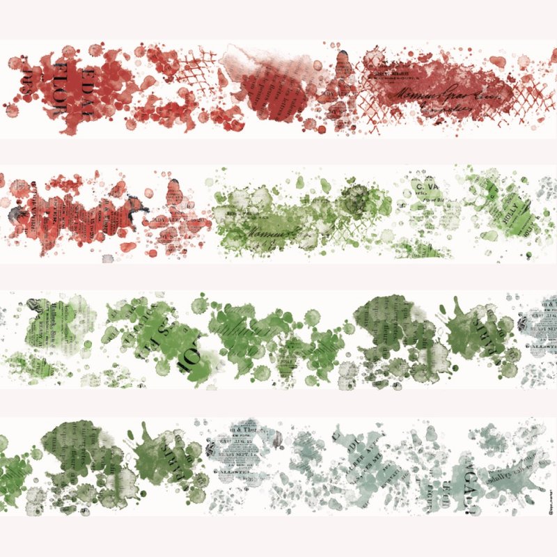圣诞墨水 – 雾面 PET 和纸胶带 - 纸胶带 - 其他材质 