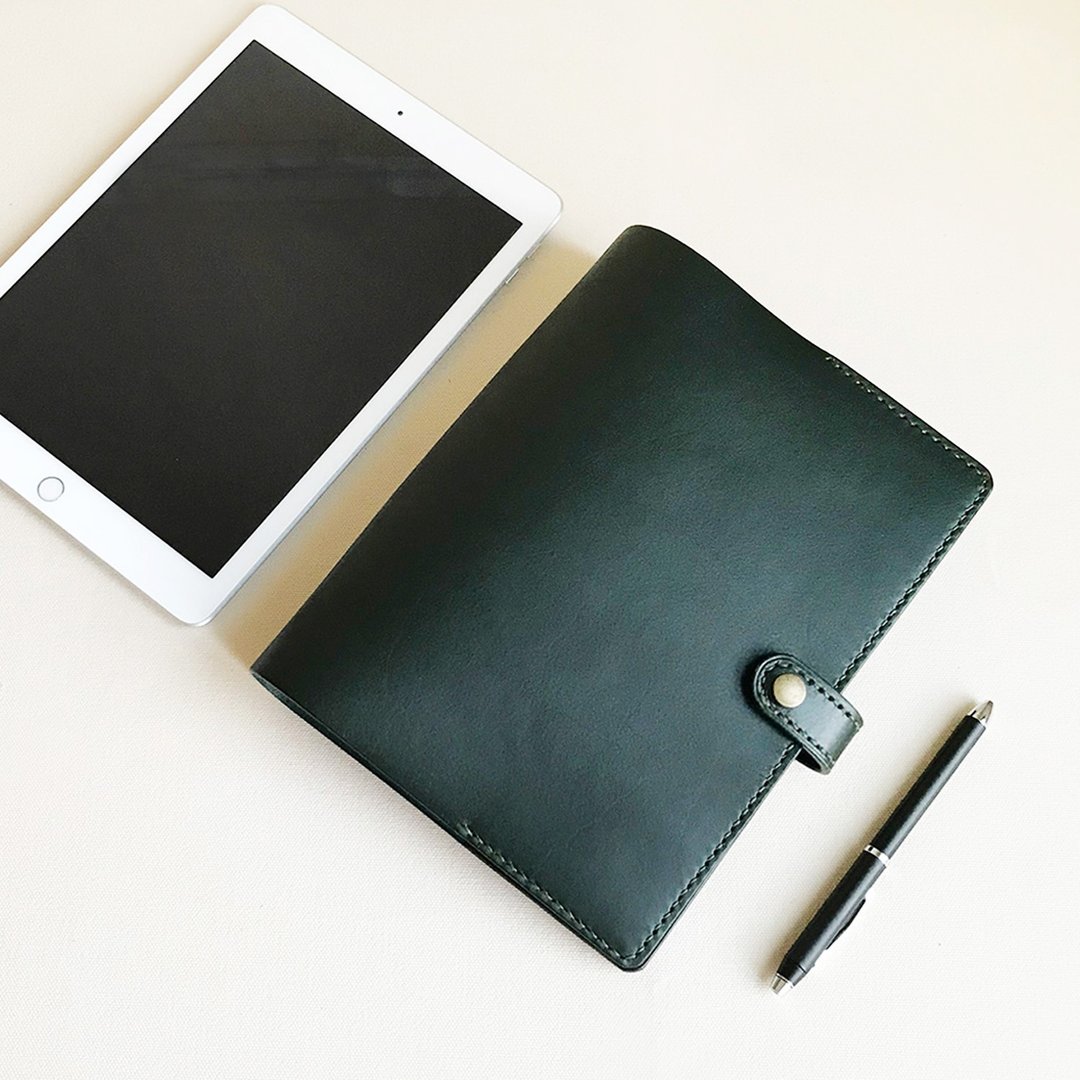 【经典回归】Logbook A5 六孔活页皮革笔记本/手帐 - 英国赛车绿 - 笔记本/手帐 - 真皮 绿色