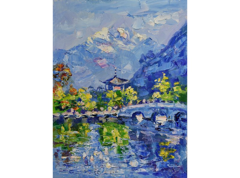 China Landscape Painting Yunnan Lijiang 景观中国 Travel Original Art Artwork 油畫原作 - 海报/装饰画/版画 - 其他材质 
