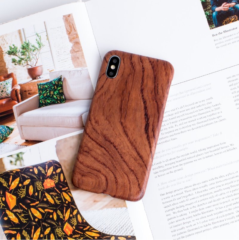 【纯木手机壳】 iPhone XS Max -花梨木 - 手机壳/手机套 - 木头 咖啡色